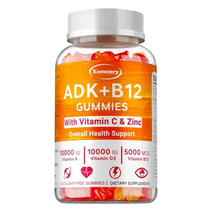Vitamin D3 K2 + Vitamin B12 Gummies - Strengthen Bones, Promote Brain and Cardiovascular Health, Relieve Joint Pain