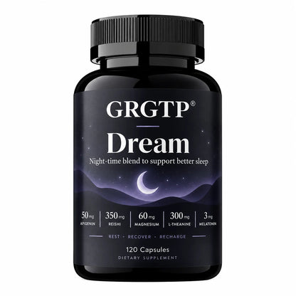 Dream Capsules - Calm Mood, Relaxation, Relieve Insomnia, For Deep Sleep, Improve Focus, Brain Health, Enhanced Mental Clarity