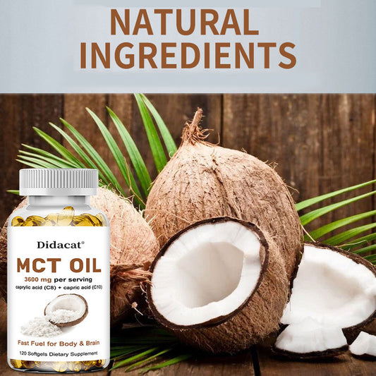 Brain Supplement: Pure MCT Oil Capsules 3000mg - Keto Brain Fuel Supplement