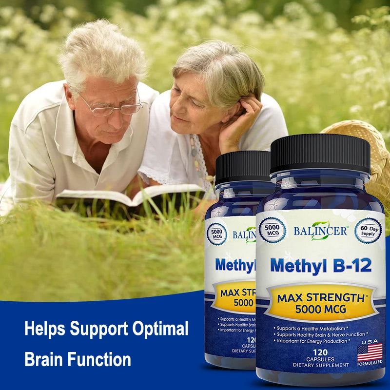 Balincer Vitamin B12 Capsules - Supports Energy Metabolism, Mood, Heart, Nervous System Support, Supports Brain Cell Function