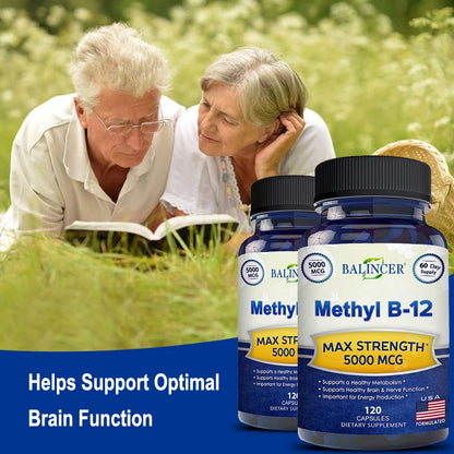 Balincer Vitamin B12 Capsules - Supports Energy Metabolism, Mood, Heart, Nervous System Support, Supports Brain Cell Function