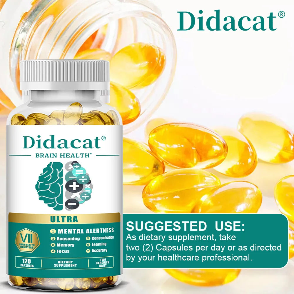 Phosphatidylserine Capsules - with Vitamins B6 and B12, Enhance Memory and Concentration, Refresh The Mind, Support Energy