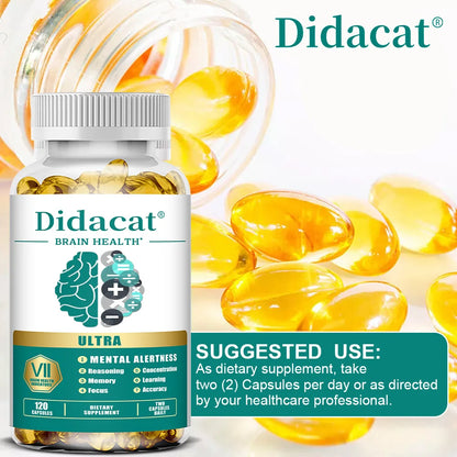 Phosphatidylserine Capsules - with Vitamins B6 and B12, Enhance Memory and Concentration, Refresh The Mind, Support Energy