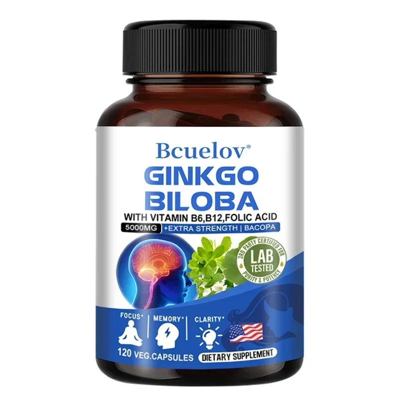 Ginkgo Biloba 5000mg Extra Strength - Boost Memory & Focus
